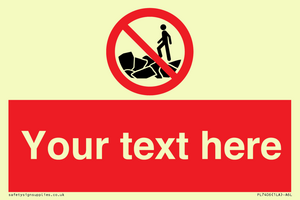 Custom No climbing on rocks